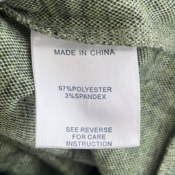 Tyler Boe Mindy Dress Sz M Mock Neck Jacquard Animal Print Flutter Sleeve Green - Picture 9 of 10